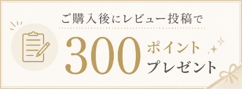 ご購入後にレビュー投稿で300ポイントプレゼント