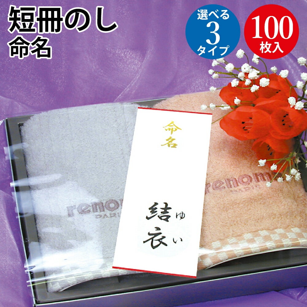 命名札 札紙 金箔 命名 文字入り 短寸 100枚入 | ササガワオンライン